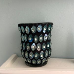 Small Blue and Black Vase